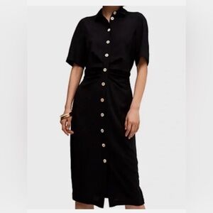 Kate Spade NY Mainline Ruched-Front Shirt Dress